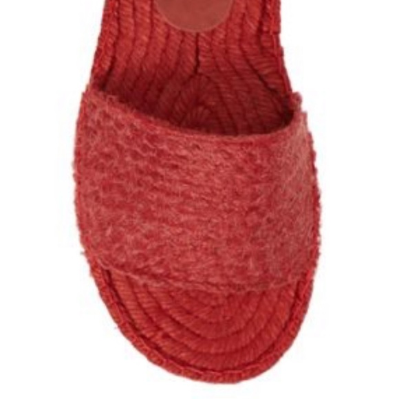 NWOT Free People Beach Fro t Espadrille in Red - Picture 6 of 8